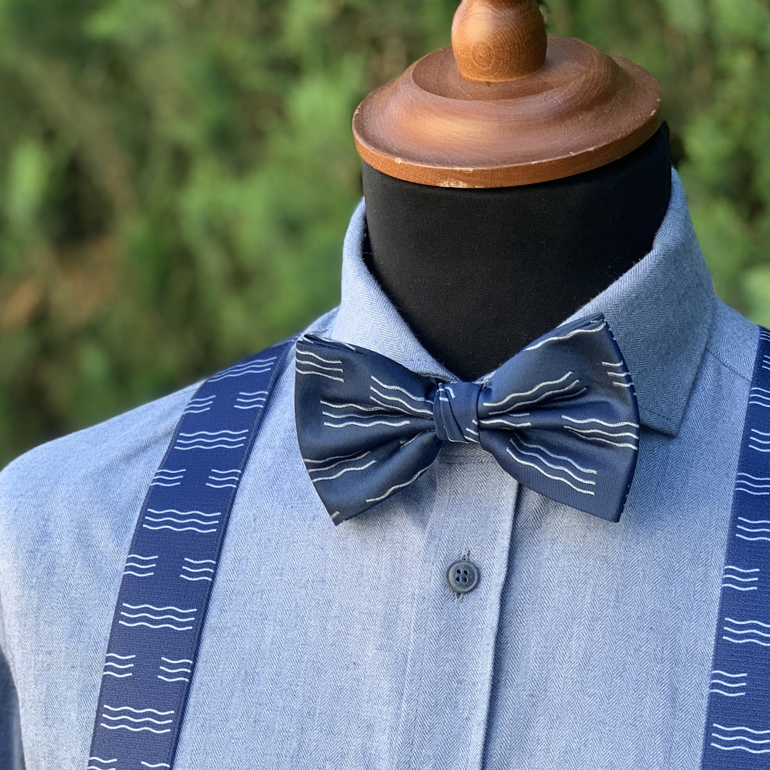 Baby blue bow tie best sale and suspenders